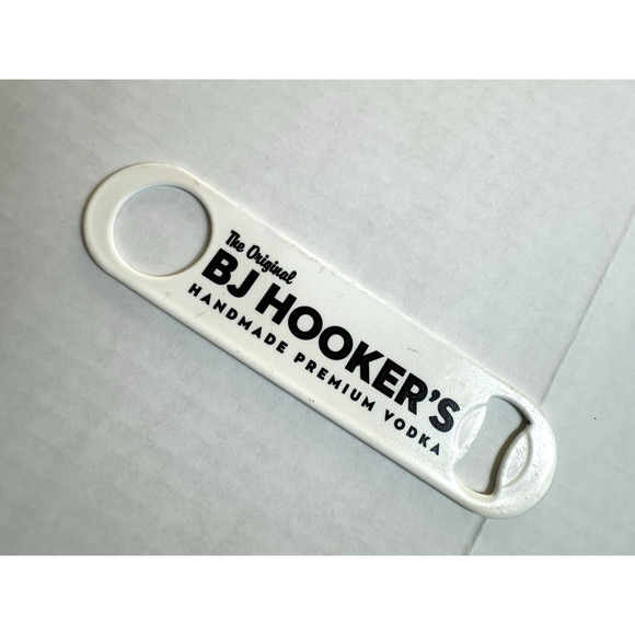 Flat Bottle Openers/ Bar Key, BJ Hooker's Vodka - Steel/White Liquid Ninjas Bar - Picture 2 of 5